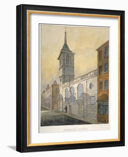 South-East View of the Church of St Margaret Lothbury, City of London, 1815-William Pearson-Framed Giclee Print