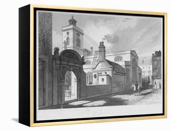 South-East View of the Church of St Olave, Hart Street, City of London, 1837-John Le Keux-Framed Premier Image Canvas