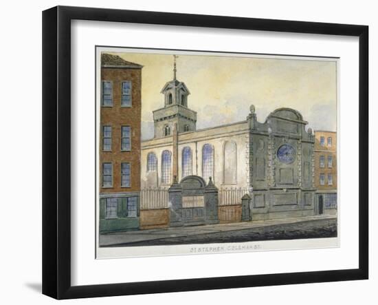 South-East View of the Church of St Stephen, Coleman Street, City of London, 1815-William Pearson-Framed Giclee Print