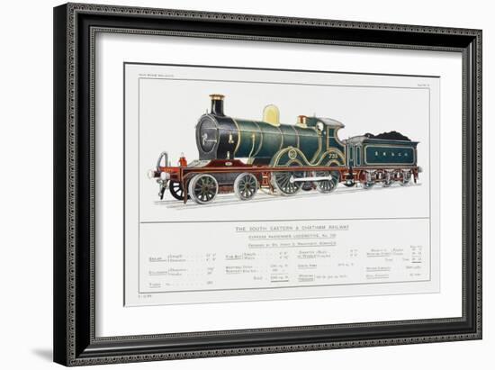 South Eastern and Chatham Railway Express Loco No 735-W.j. Stokoe-Framed Art Print