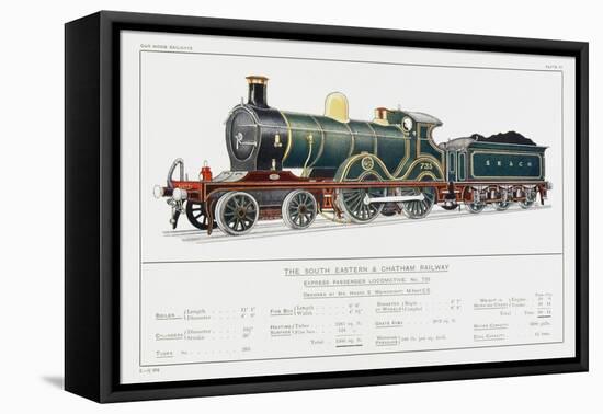 South Eastern and Chatham Railway Express Loco No 735-W.j. Stokoe-Framed Stretched Canvas