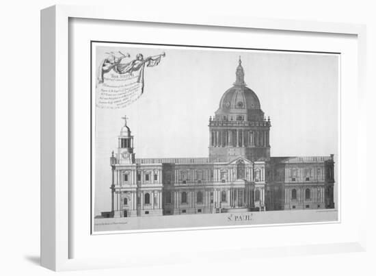 South Elevation of St Paul's Cathedral, City of London, 1702-William Emmett-Framed Giclee Print