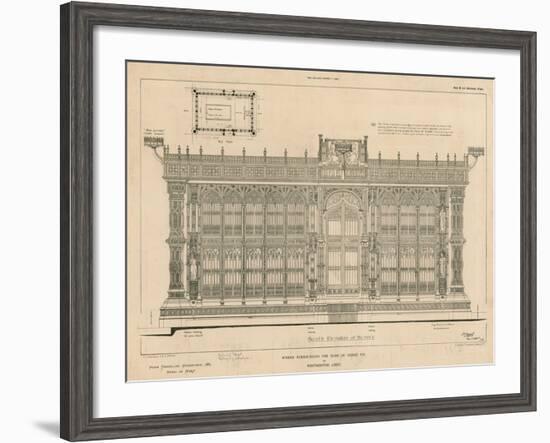 South Elevation of the Screen Surrounding the Tomb of King Henry Vii-null-Framed Giclee Print