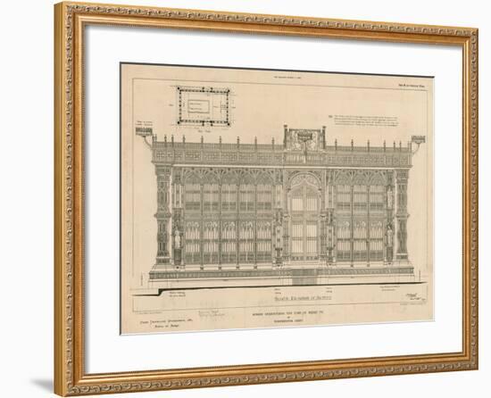 South Elevation of the Screen Surrounding the Tomb of King Henry Vii-null-Framed Giclee Print