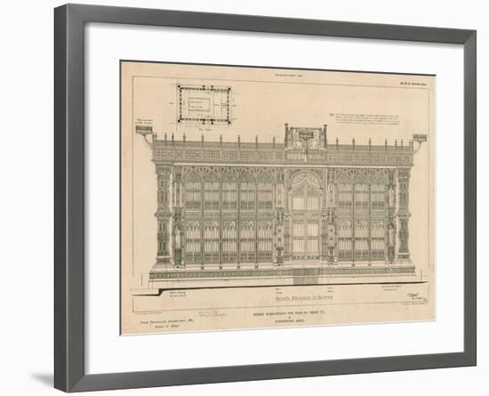 South Elevation of the Screen Surrounding the Tomb of King Henry Vii-null-Framed Giclee Print