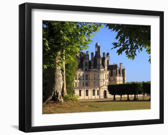 South Facade, Chateau De Chambord, Chambord, Loir Et Cher, Loire Valley, France-Dallas & John Heaton-Framed Photographic Print