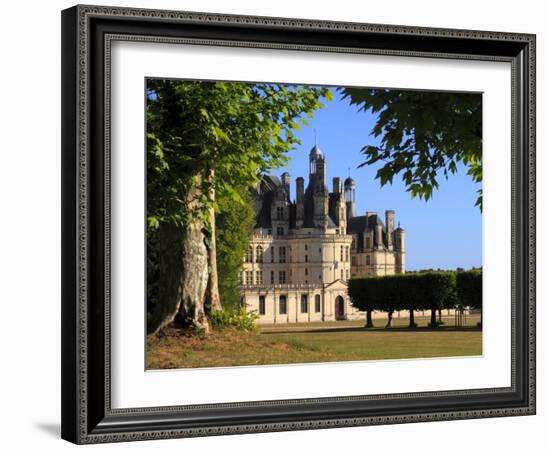 South Facade, Chateau De Chambord, Chambord, Loir Et Cher, Loire Valley, France-Dallas & John Heaton-Framed Photographic Print
