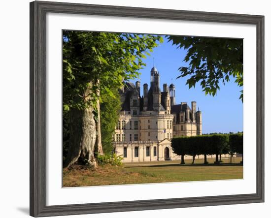 South Facade, Chateau De Chambord, Chambord, Loir Et Cher, Loire Valley, France-Dallas & John Heaton-Framed Photographic Print