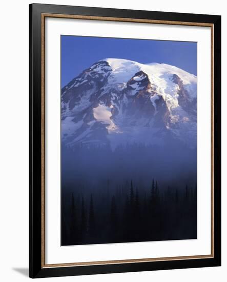 South face of Mt. Rainier at sunrise, Mt. Rainier National Park, Washington, USA-Charles Gurche-Framed Photographic Print