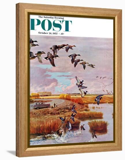 "South for the Winter" Saturday Evening Post Cover, October 26, 1957-John Clymer-Framed Premier Image Canvas