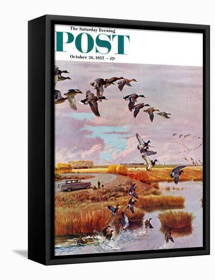 "South for the Winter" Saturday Evening Post Cover, October 26, 1957-John Clymer-Framed Premier Image Canvas