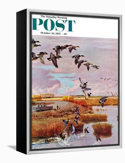 "South for the Winter" Saturday Evening Post Cover, October 26, 1957-John Clymer-Framed Premier Image Canvas