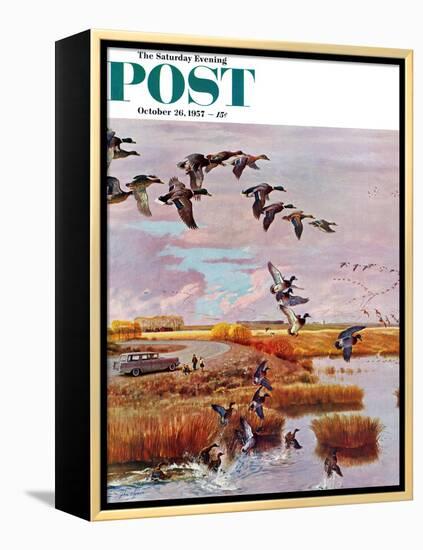 "South for the Winter" Saturday Evening Post Cover, October 26, 1957-John Clymer-Framed Premier Image Canvas