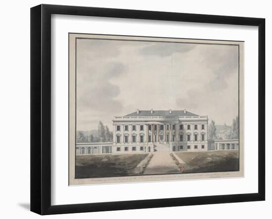 South Front Elevation of the White House-null-Framed Giclee Print