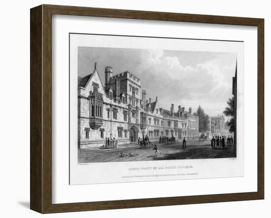 South Front of All Souls College, Oxford University, 1834-John Le Keux-Framed Giclee Print
