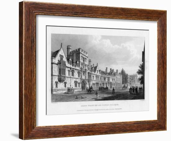 South Front of All Souls College, Oxford University, 1834-John Le Keux-Framed Giclee Print