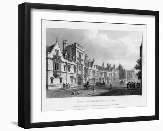 South Front of All Souls College, Oxford University, 1834-John Le Keux-Framed Giclee Print