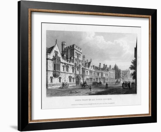 South Front of All Souls College, Oxford University, 1834-John Le Keux-Framed Giclee Print