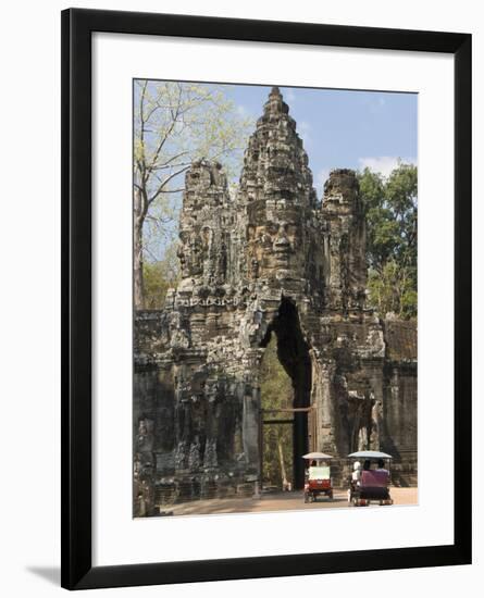 South Gate, Angkor Thom, Angkor Archaeological Park, UNESCO World Heritage Site, Cambodia-Richard Maschmeyer-Framed Photographic Print