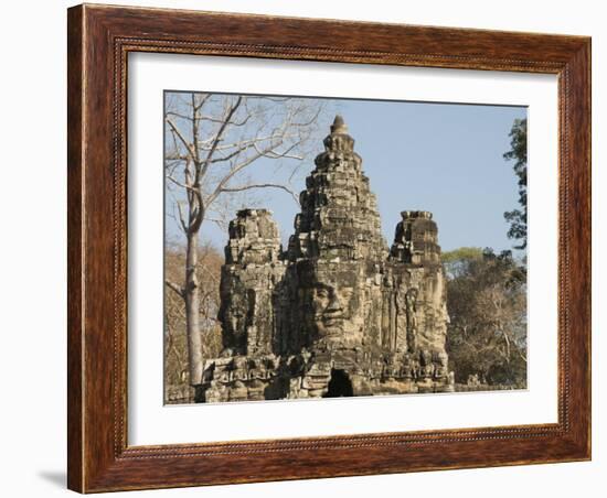 South Gate Entrance to Angkor Thom, Angkor, Siem Reap, Cambodia, Indochina, Southeast Asia-Robert Harding-Framed Photographic Print