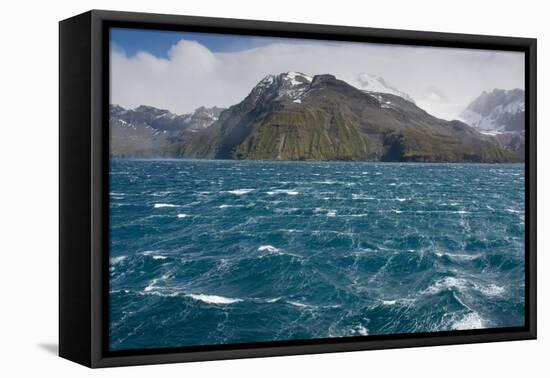 South Georgia. Fortuna Bay. Katabatic Winds of Estimated 7-Inger Hogstrom-Framed Premier Image Canvas