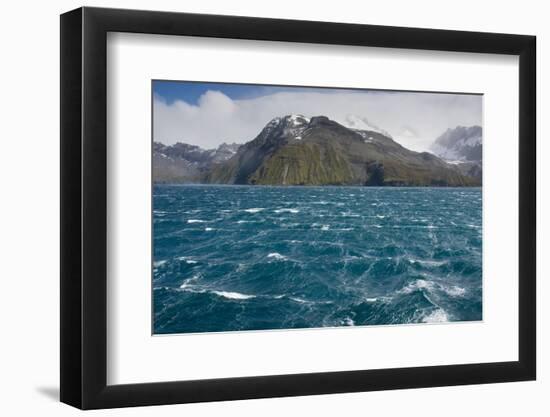 South Georgia. Fortuna Bay. Katabatic Winds of Estimated 7-Inger Hogstrom-Framed Photographic Print