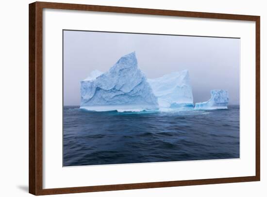 South Georgia Island. Large Iceberg on Cloudy Day-Jaynes Gallery-Framed Photographic Print