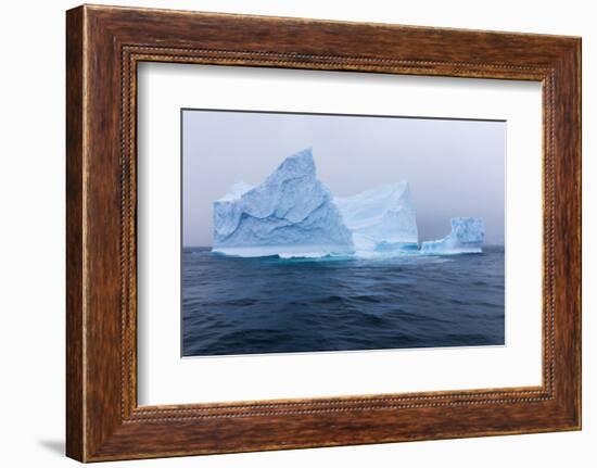 South Georgia Island. Large Iceberg on Cloudy Day-Jaynes Gallery-Framed Photographic Print