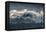 South Georgia Island. Opening in clouds and Virga reveal the mountainous and glaciated landscape.-Howie Garber-Framed Premier Image Canvas