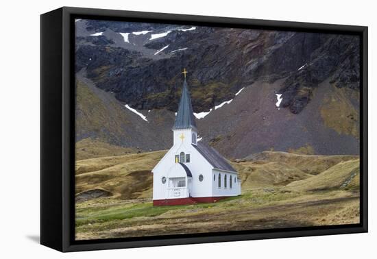 South Georgia, King Edward Cove, Grytviken, Grytviken whaling station.-Ellen Goff-Framed Premier Image Canvas