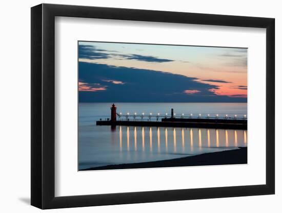 South Haven Michigan Lighthouse-Adam Romanowicz-Framed Photographic Print