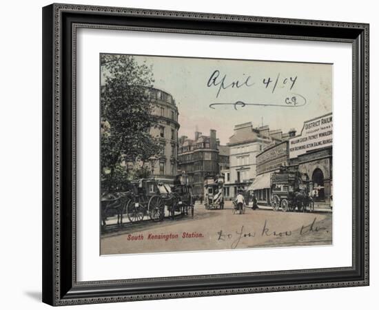 South Kensington Underground Station-null-Framed Photographic Print