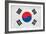 South Korea Flag Design with Wood Patterning - Flags of the World Series-Philippe Hugonnard-Framed Art Print