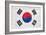 South Korea Flag Design with Wood Patterning - Flags of the World Series-Philippe Hugonnard-Framed Art Print