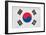 South Korea Flag Design with Wood Patterning - Flags of the World Series-Philippe Hugonnard-Framed Art Print