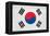 South Korea Flag Design with Wood Patterning - Flags of the World Series-Philippe Hugonnard-Framed Stretched Canvas