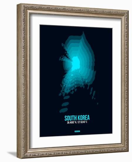 South Korea Radiant Map 2-NaxArt-Framed Art Print