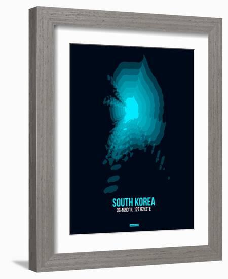 South Korea Radiant Map 2-NaxArt-Framed Art Print