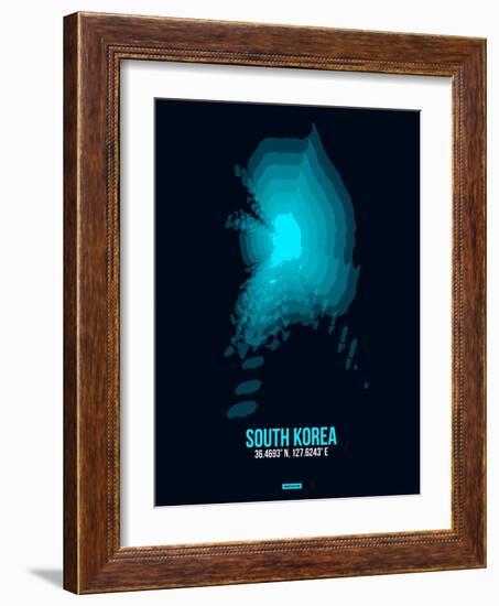 South Korea Radiant Map 2-NaxArt-Framed Art Print