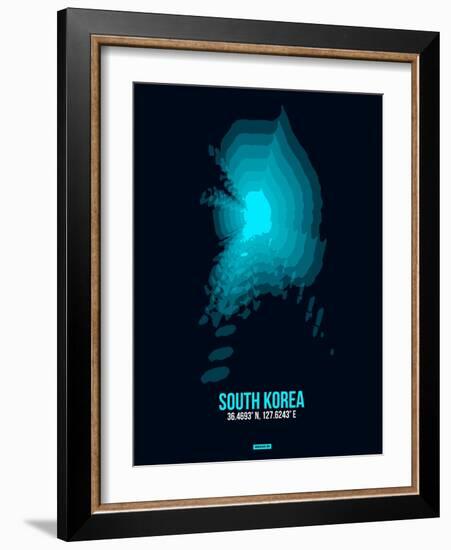 South Korea Radiant Map 2-NaxArt-Framed Art Print