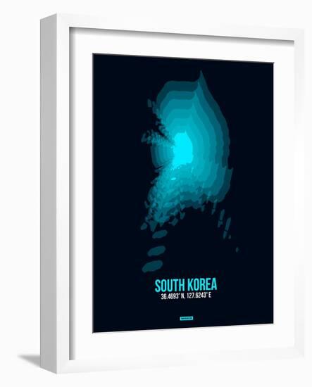 South Korea Radiant Map 2-NaxArt-Framed Art Print