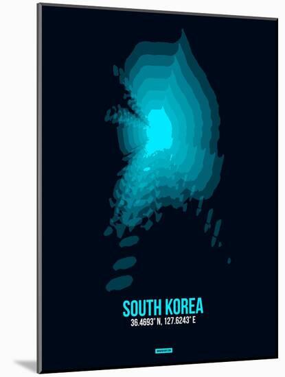 South Korea Radiant Map 2-NaxArt-Mounted Art Print
