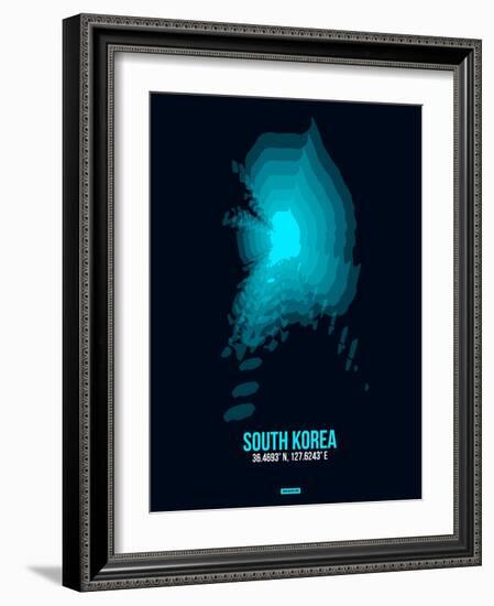 South Korea Radiant Map 2-NaxArt-Framed Art Print