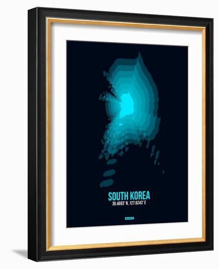 South Korea Radiant Map 2-NaxArt-Framed Art Print