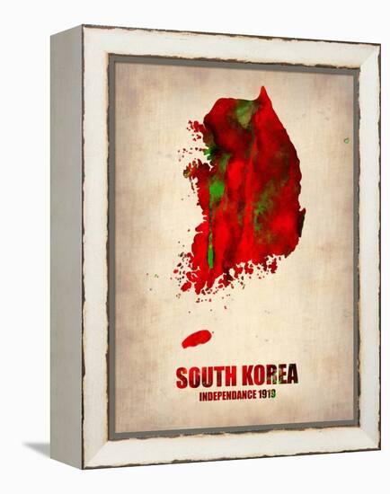 South Korea Watercolor Map-NaxArt-Framed Stretched Canvas