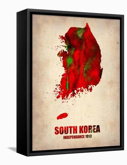 South Korea Watercolor Map-NaxArt-Framed Stretched Canvas