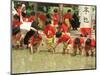 South Korean Kindergarten Pupils Plant Rice Seedlings-null-Mounted Photographic Print