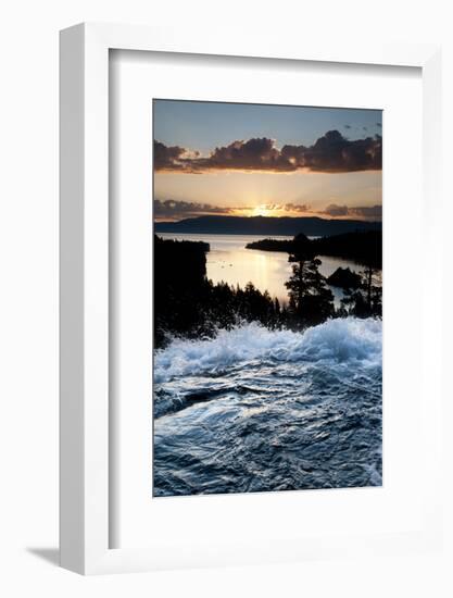 South Lake Tahoe, Nevada: Sunrise Reflecting Off the Waters of Emerald Bay and Eagle Falls-Brad Beck-Framed Photographic Print