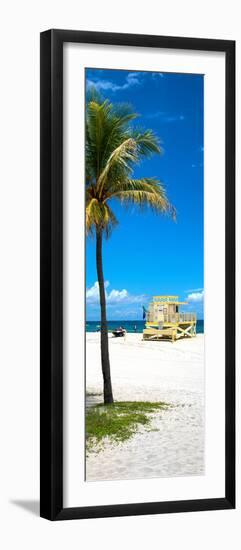 South Miami Beach Landscape with Life Guard Station - Florida - USA-Philippe Hugonnard-Framed Photographic Print