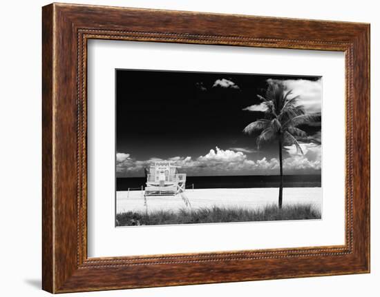 South Miami Beach Landscape with Life Guard Station - Florida-Philippe Hugonnard-Framed Photographic Print